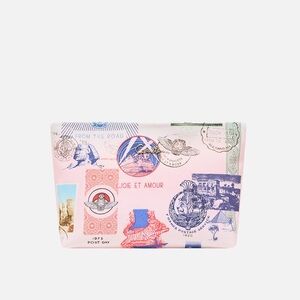 CAMILLA “Haute Passport” pink small makeup toiletries travel bag pouch clutch